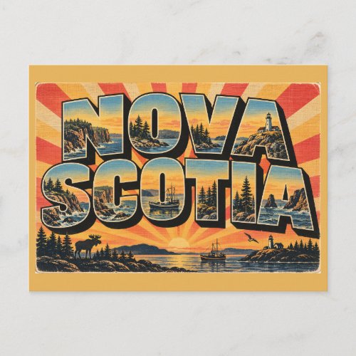 Nova Scotia Bay of Fundy Acadian Forest Art Postcard