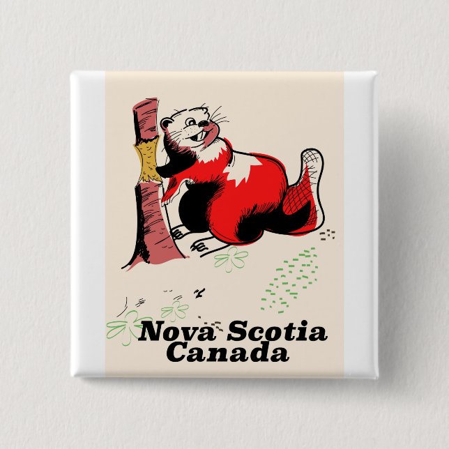 Nova Scotia canada Button (Front)