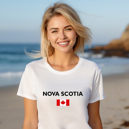 Nova Scotia Canada Canadian Flag Light_Color T_Shirt