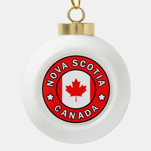 Nova Scotia Canada Ceramic Ball Christmas Ornament