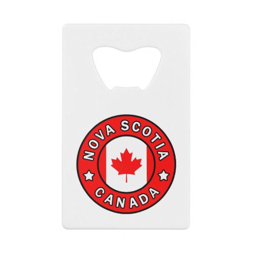 Nova Scotia Canada Credit Card Bottle Opener