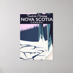 Nova Scotia, Canada holiday travel poster. Canvas Print
