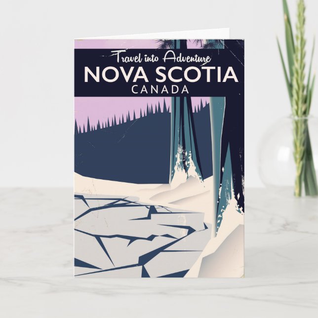 Nova Scotia, Canada holiday travel poster. Card (Front)