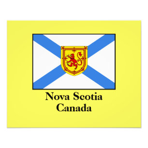 Nova Scotia Canada, labeled, Photo Print