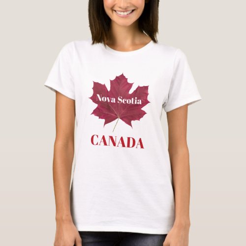 Nova Scotia Canada Maple Leaf Womens T_Shirt