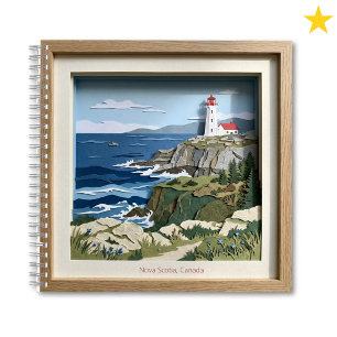 Nova Scotia Canada Paper Collage Diorama Notebook