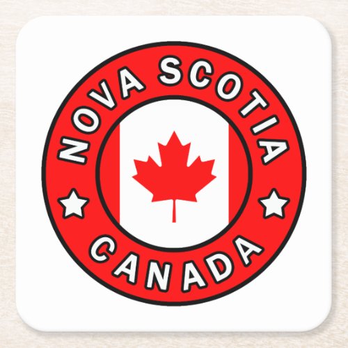 Nova Scotia Canada Square Paper Coaster