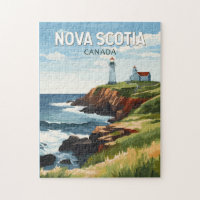 Nova Scotia Canada Travel Art Vintage