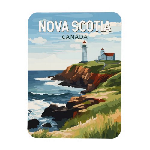Nova Scotia Canada Travel Art Vintage Magnet