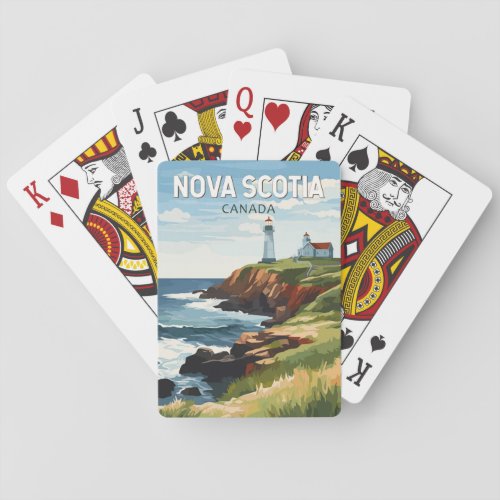 Nova Scotia Canada Travel Art Vintage Poker Cards