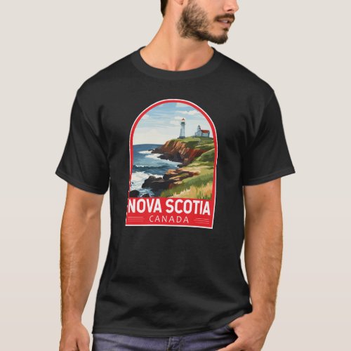 Nova Scotia Canada Travel Art Vintage T_Shirt