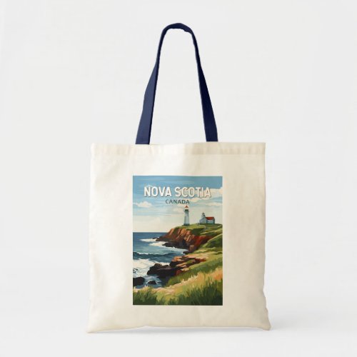 Nova Scotia Canada Travel Art Vintage Tote Bag
