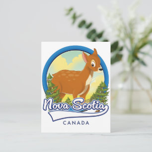 Nova Scotia Canada travel logo Invitation Postcard
