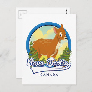 Nova Scotia Canada travel logo Postcard
