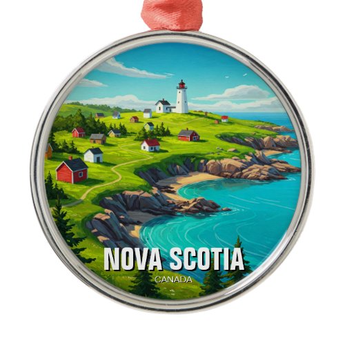 Nova Scotia Canada Travel Metal Ornament
