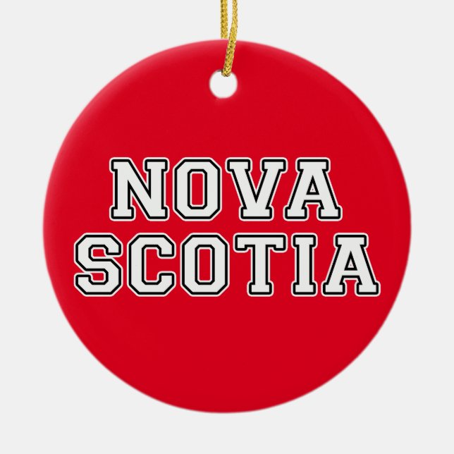 Nova Scotia Ceramic Ornament (Front)