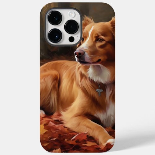 Nova Scotia Duck Terrier In Autumn Leaves Fall  Case_Mate iPhone 14 Pro Max Case