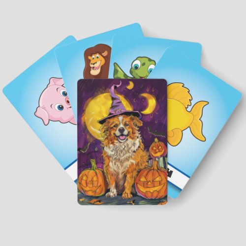 Nova Scotia Duck Toller Halloween Witch Pumpkin Matching Game Cards