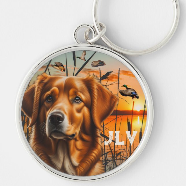 Nova Scotia Duck Toller Personalized Keychain (Front)