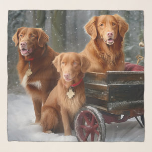 Nova Scotia Duck Toller Retriever Snowy Sleigh Scarf