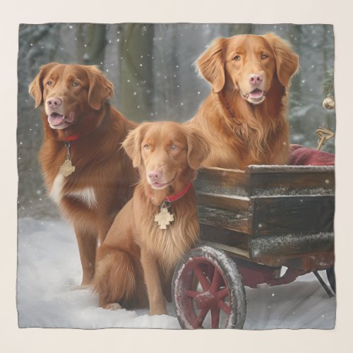 Nova Scotia Duck Toller Retriever Snowy Sleigh Scarf