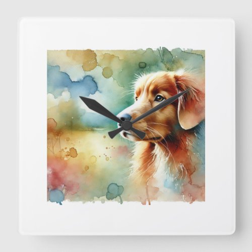 Nova Scotia Duck Tolling Retriever 080724AREF120 _ Square Wall Clock