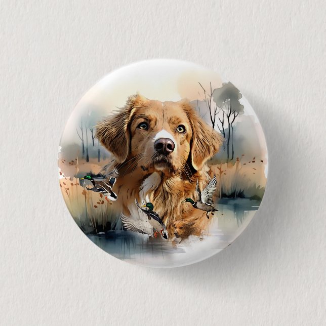 Nova Scotia Duck Tolling Retriever, Art Button (Front)