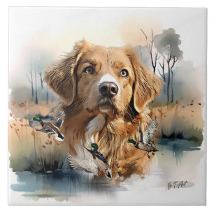 Nova Scotia Duck Tolling Retriever, Art Ceramic Tile