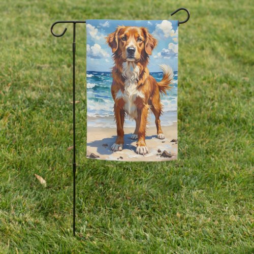 Nova Scotia Duck Tolling Retriever Beach Dog Art Garden Flag