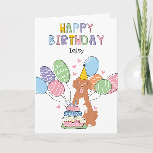 Nova Scotia Duck Tolling Retriever Birthday Card (Front)