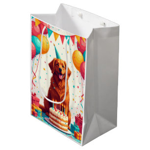 Nova Scotia Duck Tolling Retriever Birthday Medium Gift Bag