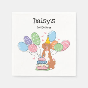 Nova Scotia Duck Tolling Retriever Birthday Paper Napkins