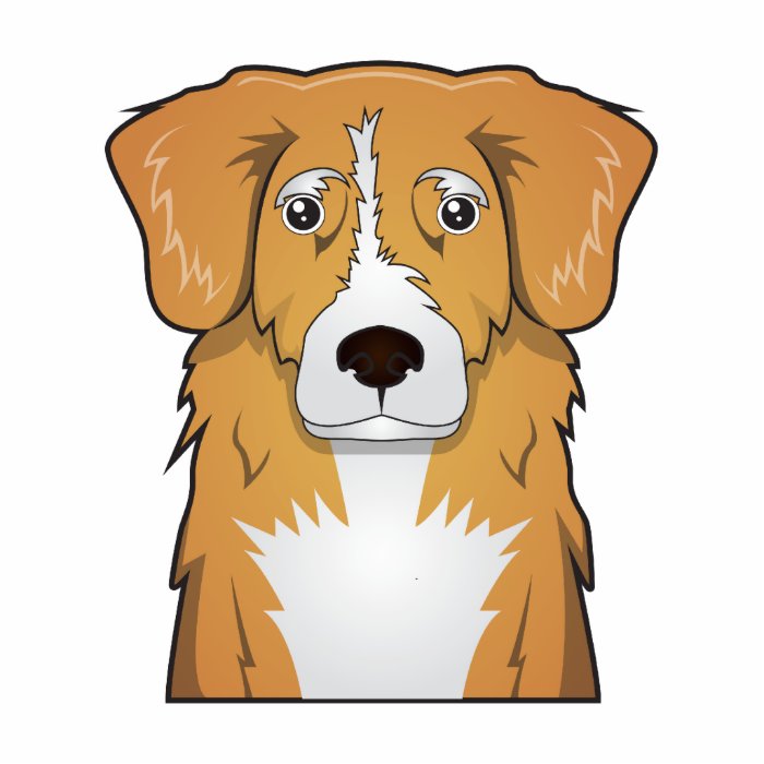 Nova Scotia Duck Tolling Retriever Cartoon Cut Out