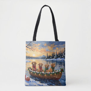 Nova Scotia Duck Tolling Retriever Christmas Boat Tote Bag