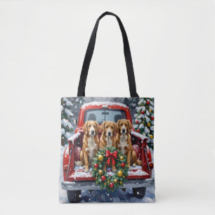 Nova Scotia Duck Tolling Retriever Christmas Red Tote Bag