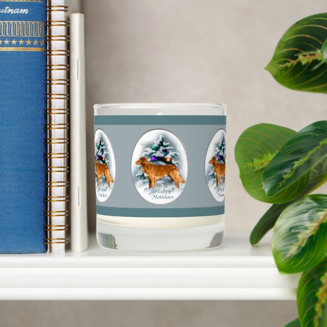 Nova Scotia Duck Tolling Retriever Christmas Scented Candle (Shelf)