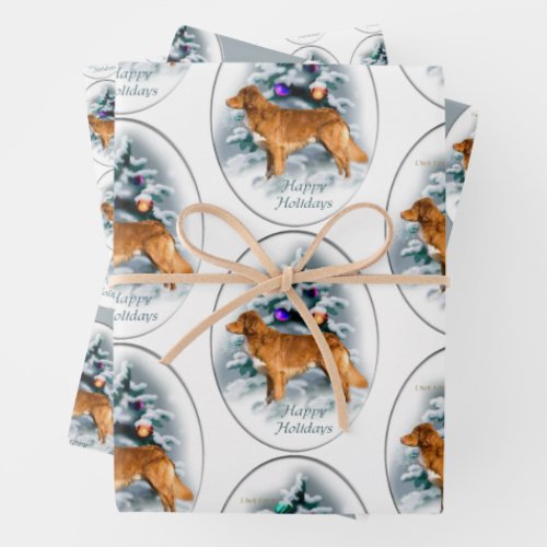 Nova Scotia Duck Tolling Retriever Christmas Wrapping Paper Sheets