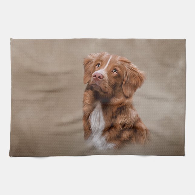 Nova Scotia Duck Tolling Retriever dog Kitchen Towel (Horizontal)