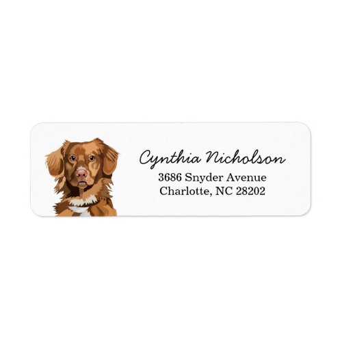 Nova Scotia Duck Tolling Retriever Dog Label