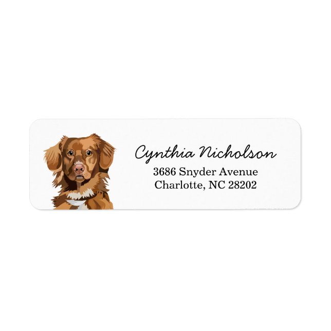 Nova Scotia Duck Tolling Retriever Dog Label (Front)