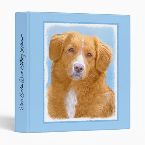 Nova Scotia Duck Tolling Retriever Dog Painting 3  3 Ring Binder