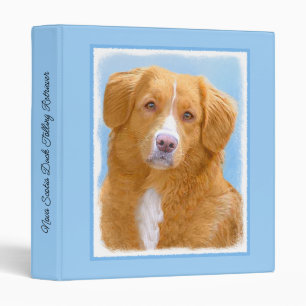 Nova Scotia Duck Tolling Retriever Dog Painting 3 Ring Binder