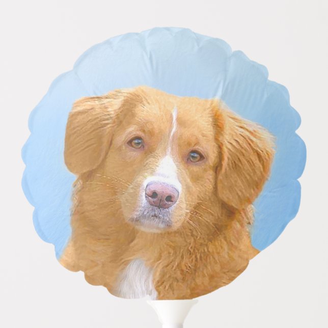Nova Scotia Duck Tolling Retriever Dog Painting Balloon (Front)