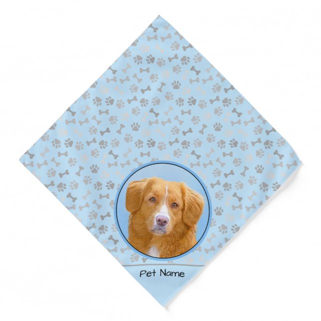 Nova Scotia Duck Tolling Retriever Dog Painting Bandana (Front)