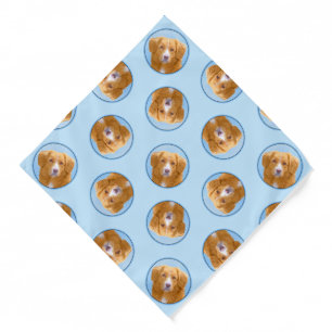 Nova Scotia Duck Tolling Retriever Dog Painting Bandana