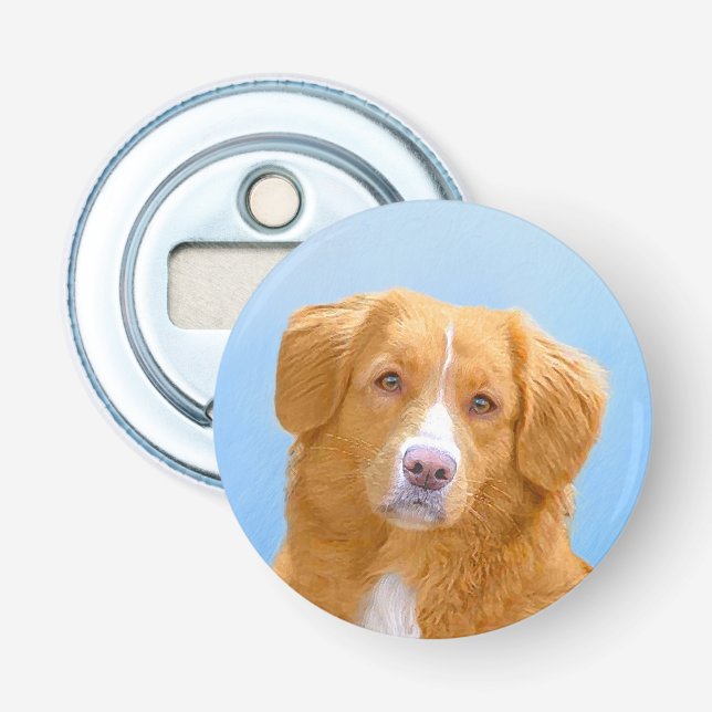 Nova Scotia Duck Tolling Retriever Dog Painting Bottle Opener (Front)