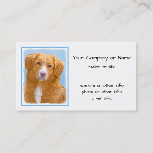 Nova Scotia Duck Tolling Retriever Dog Painting Business Card