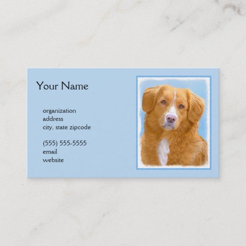 Nova Scotia Duck Tolling Retriever Dog Painting Business Card