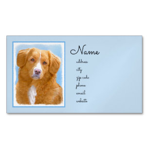 Nova Scotia Duck Tolling Retriever Dog Painting Business Card Magnet