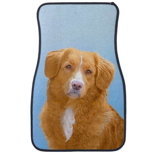 Nova Scotia Duck Tolling Retriever Dog Painting Car Mat (Front)